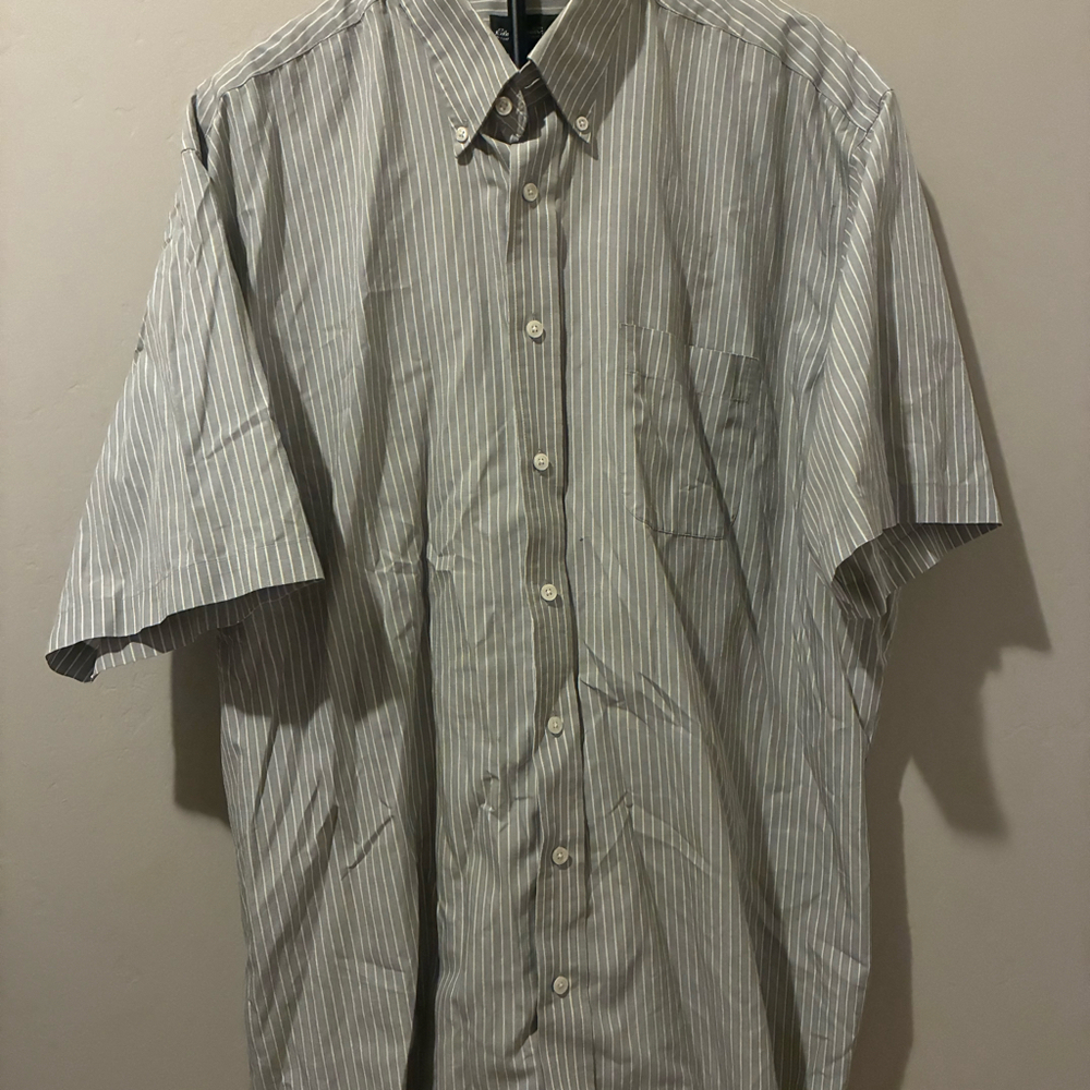 Eddie Bauer Men’s XXL Tall Relaxed Fit Button Down Shirt - Green Blue Plaid